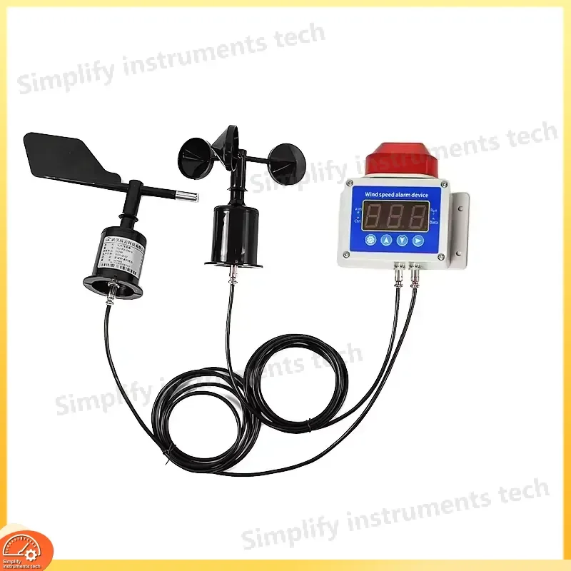 High Precision Wind Turbine Anemometer Wind Speed Sensor with Acoustic Optical Alarm Digital Weather Station Meter for