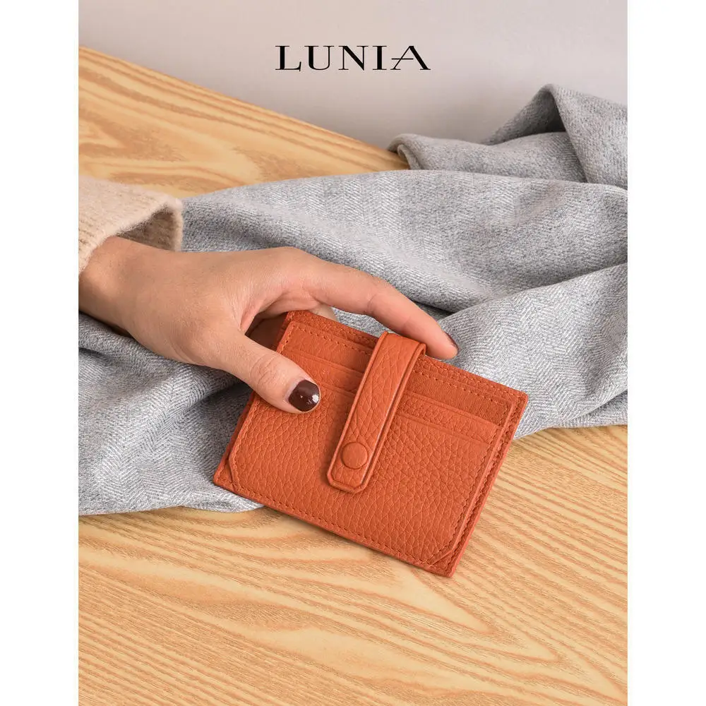 Compact Size Card Bag Stylish Multi-Functional Fan-Shaped Small Women'S Short Sleek Leather Case For Office Essential New 2025