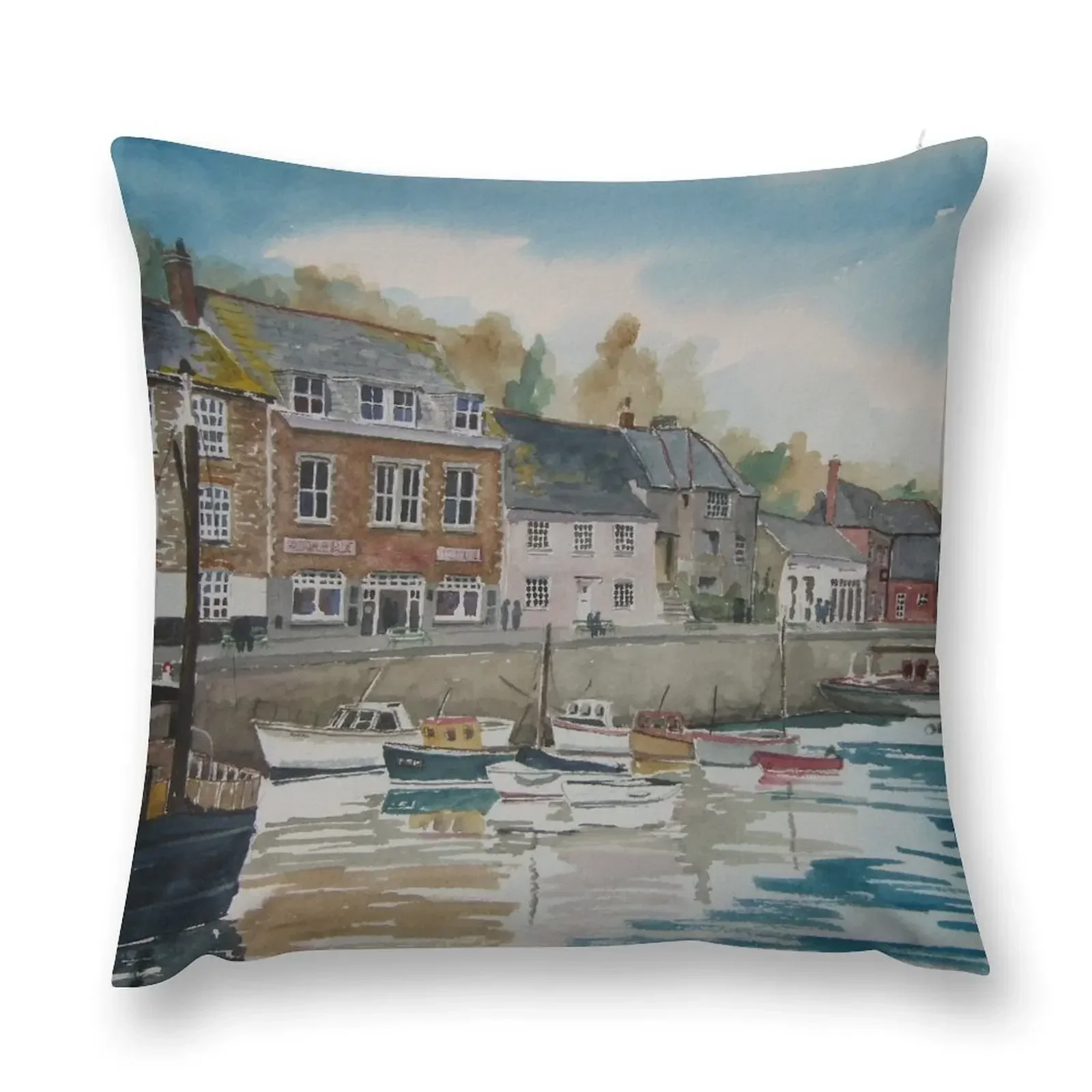 

The Quay at Padstow, Cornwall Throw Pillow Christmas Pillow Covers Luxury Cushion Cover pillow