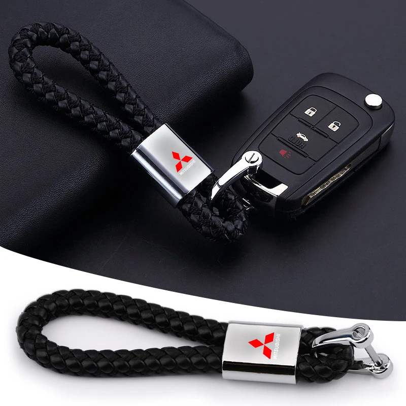 

Metal Car Key Chain Key Ring Key Lanyard Car Emblem Styling For Mitsubishi Pajero Outlander L200 EVO Montero Lancer 9 10 EX
