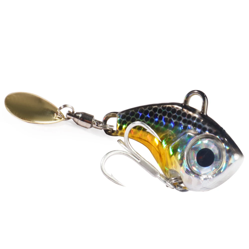 Wobble Rotierende Metall VIB Vibration Köder Spinner Löffel Jig Angeln Lockt 10g 20g 30g Künstliche Harte köder Pailletten Pesca Köder