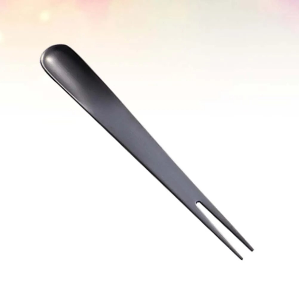 

1pc Fruit Fork Spoon Dessert Cake Forks Dual Purpose Skewers Party Wedding Home Use Black Appetizer Picks Household Kitchen