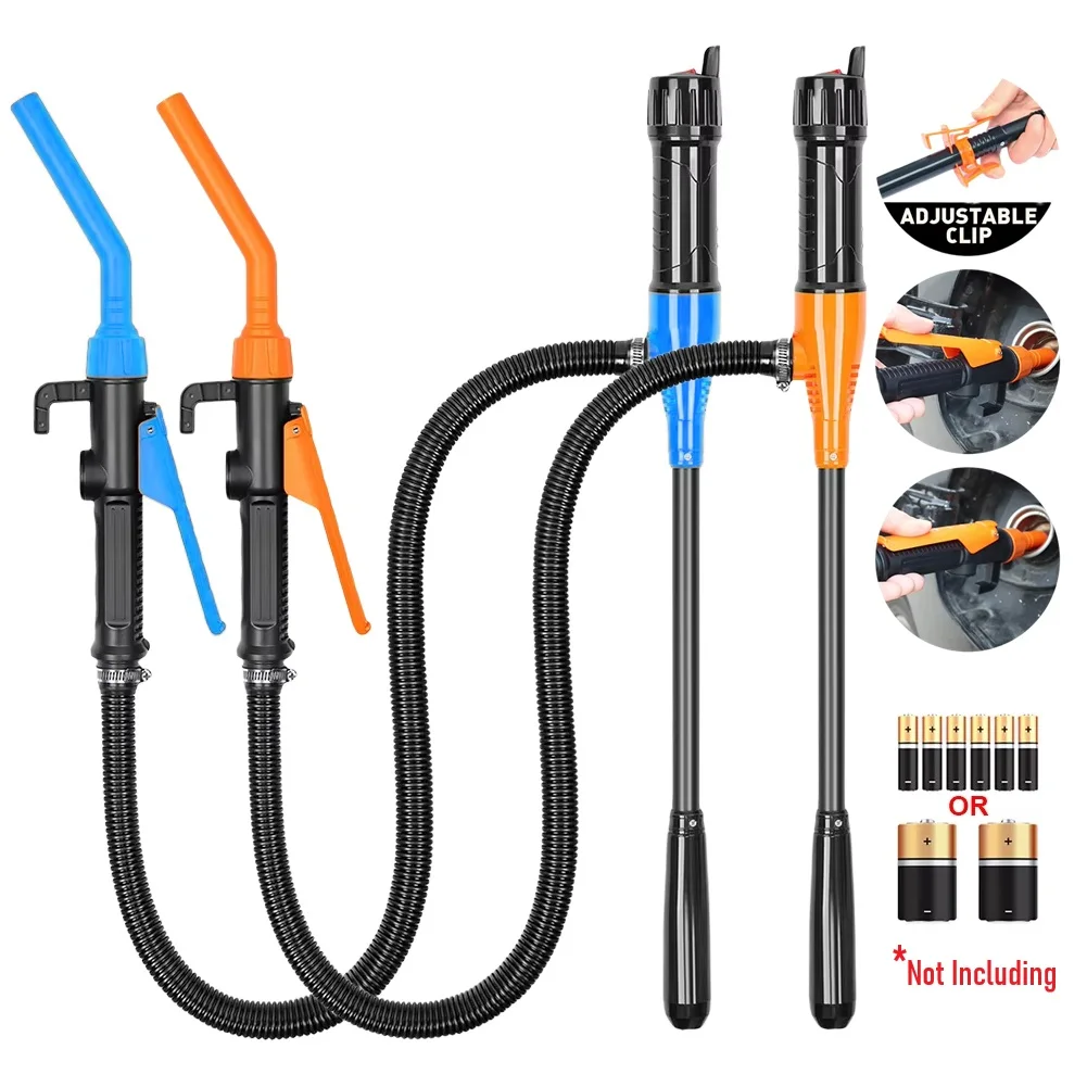 Electric Oil Pump, Handheld Siphon Liquid Transfer Pump, 2.4 Gallons Per Min, Portable Car Petrol Fuel Suction Water Gas Tools