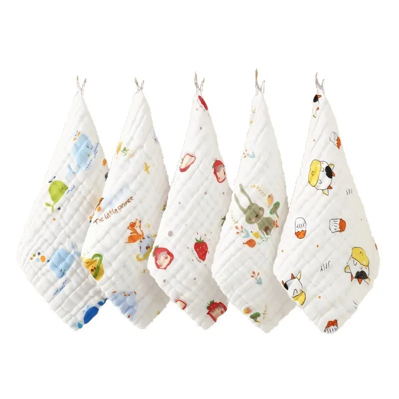 منشفة أطفال مربعة 6 طبقات من القطن عالي الكثافة منشفة وجه من القطن منشفة لعاب الأطفال فائقة النعومة منشفة لعاب الأطفال حديثي الولادة