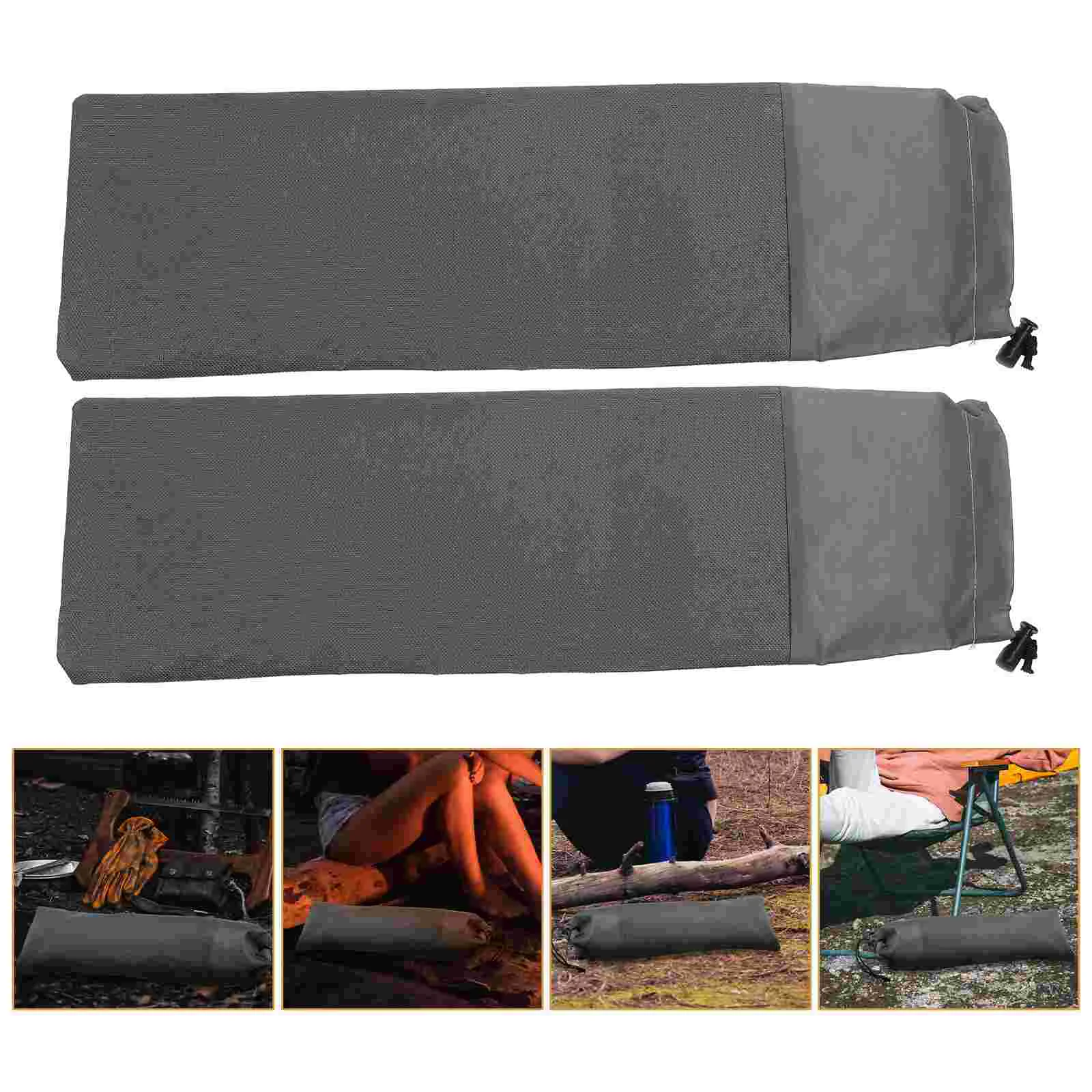 

2 Pcs Floor Nail Storage Bag Outdoor Activity Tent Pegs Pouch Camping Holder Accessory Canopy 600d Oxford Cloth Pocket