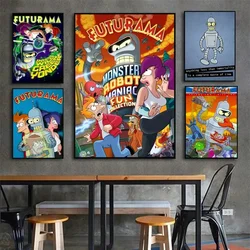 1pc Futurama Poster Poster Stickers Art Wall Murals Decor Game Room Decor Gifts Kawaii HD Painting Cat Cars