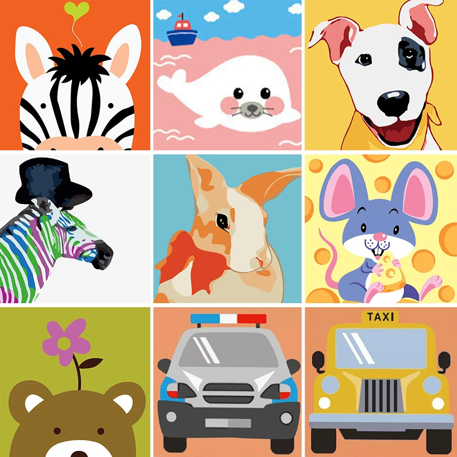 مع طلاء الإطار بالأرقام، مجموعة رسم للأطفال البالغين لتخفيف التوتر والرسم الإبداعي الممتع لديكور المنزل #1