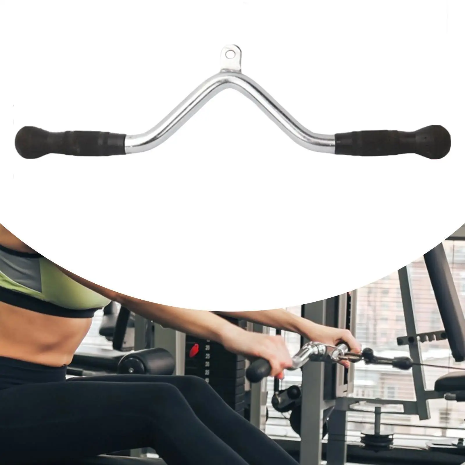 

Tricep Press Push Down Bar Accessories Heavy Duty Nonslip LAT Pull Down Bar for Back Gym Bodybuilding Workout Muscle Building