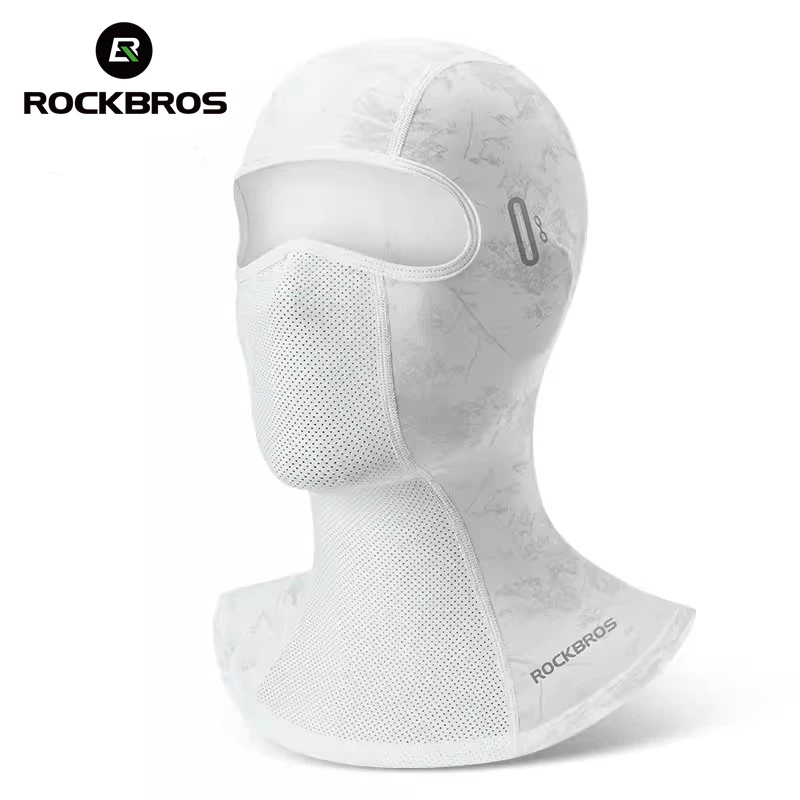 

ROCKBROS Summer Cycling Face Mask Women Men Ice Silk Cool Balaclava UV Protection Bike Cap Headwear Bicycle Helmet Lining Hat