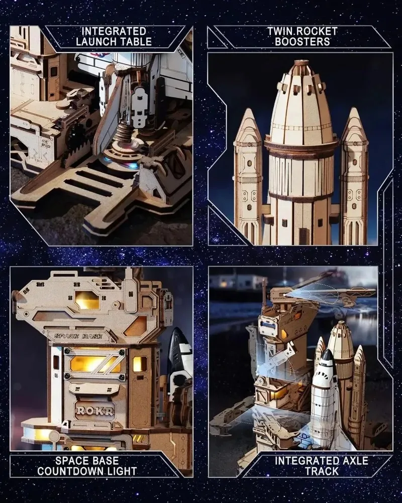 New Robotime LKA02 Space Shuttle Model Kit A High-Value Creative Assembly Figure Model Desktop Ornament Collection Doll Gift