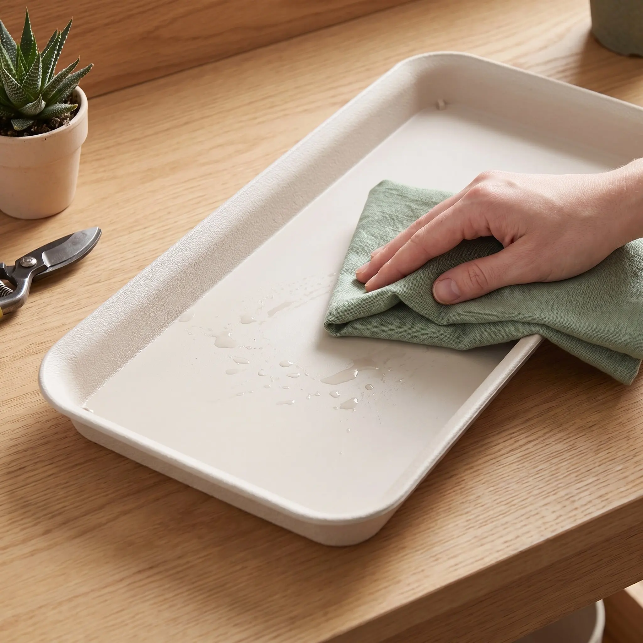 5Pcs Rectangle Plant Saucers Plastic Drip Tray for Flower Pot Long Narrow Planter Water Saucer Indoor Patio Plant Pot Catch Tray