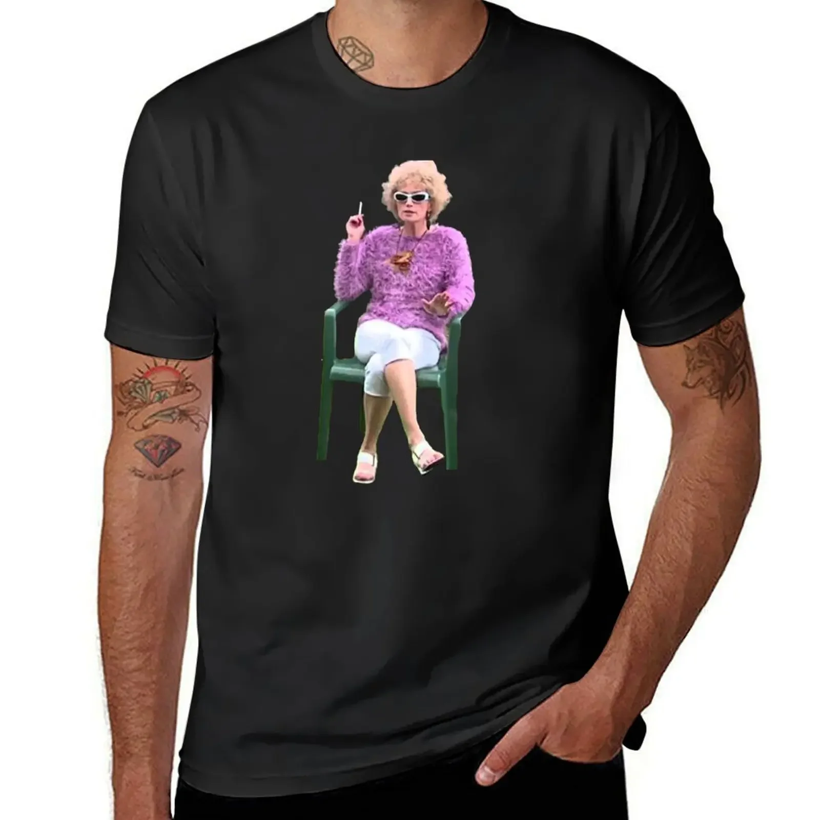 Kath and Kim: Kath Having a Smoke T-Shirt korean fashion oversized shirts graphic tees shirts men graphic