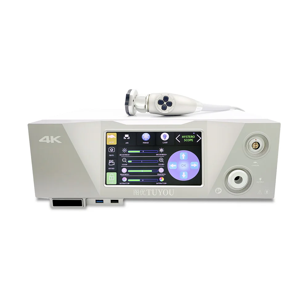 New 4K Touch Screen Rigid Medical Video Recorder Function Endoscope Camera with 100W Light Source