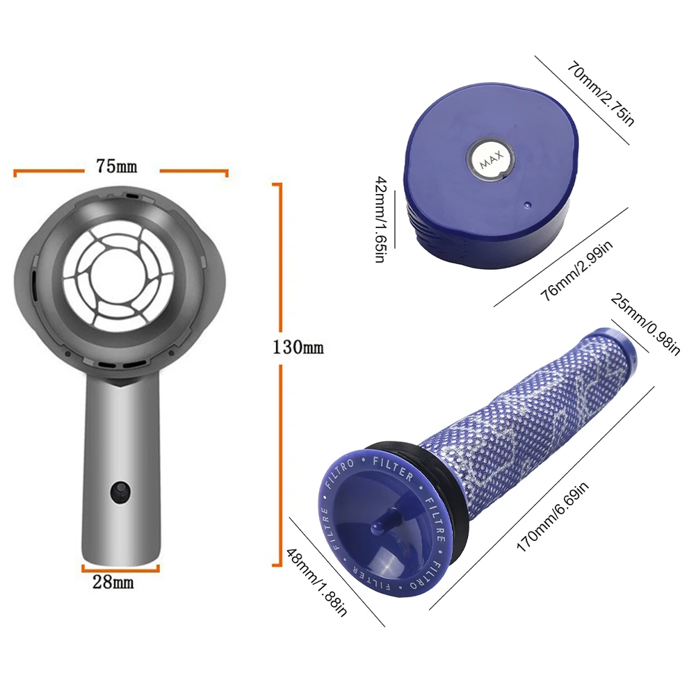 Motor Rear Cover Kit Pre & Post Filter Set For Dyson V6 DC58 DC59 Vacuum Cleaner Parts Cyclone Motor Removal Tool