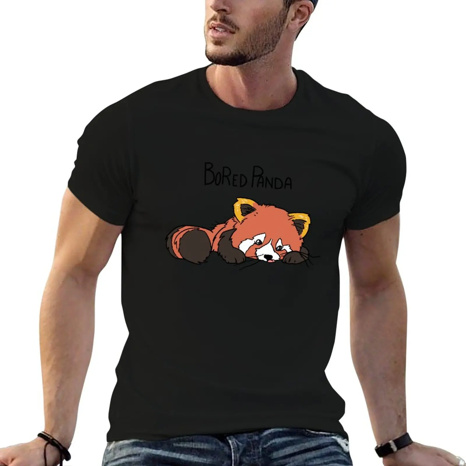 BoRed Panda T-Shirt Soft Anti-Shrink Cotton Tee