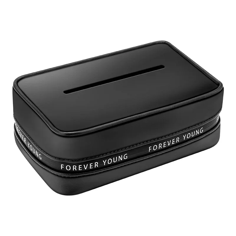 Nieuwe Lederen Auto Tissue Box Opknoping Draagbare Armsteun Rugleuning Zonneklep Houder Auto Interieur Opbergtas Decoratie Accessoires