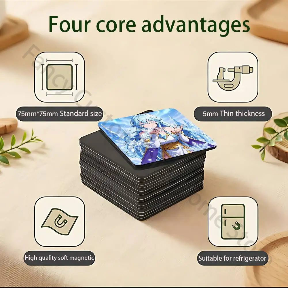 E-Elfaria Albis S-Serfort Dimensions 75x75mm Best-Selling Strong Magnetic Fridge Magnets Adhesive to Metal Surfaces