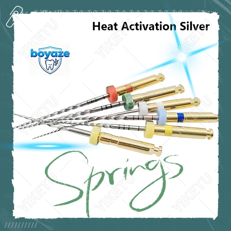 

3Box Dental Root Canal File Endo Rotary Files Endodontic Files Nickel Titainium Instrument Dentistry Heat Activation Silver