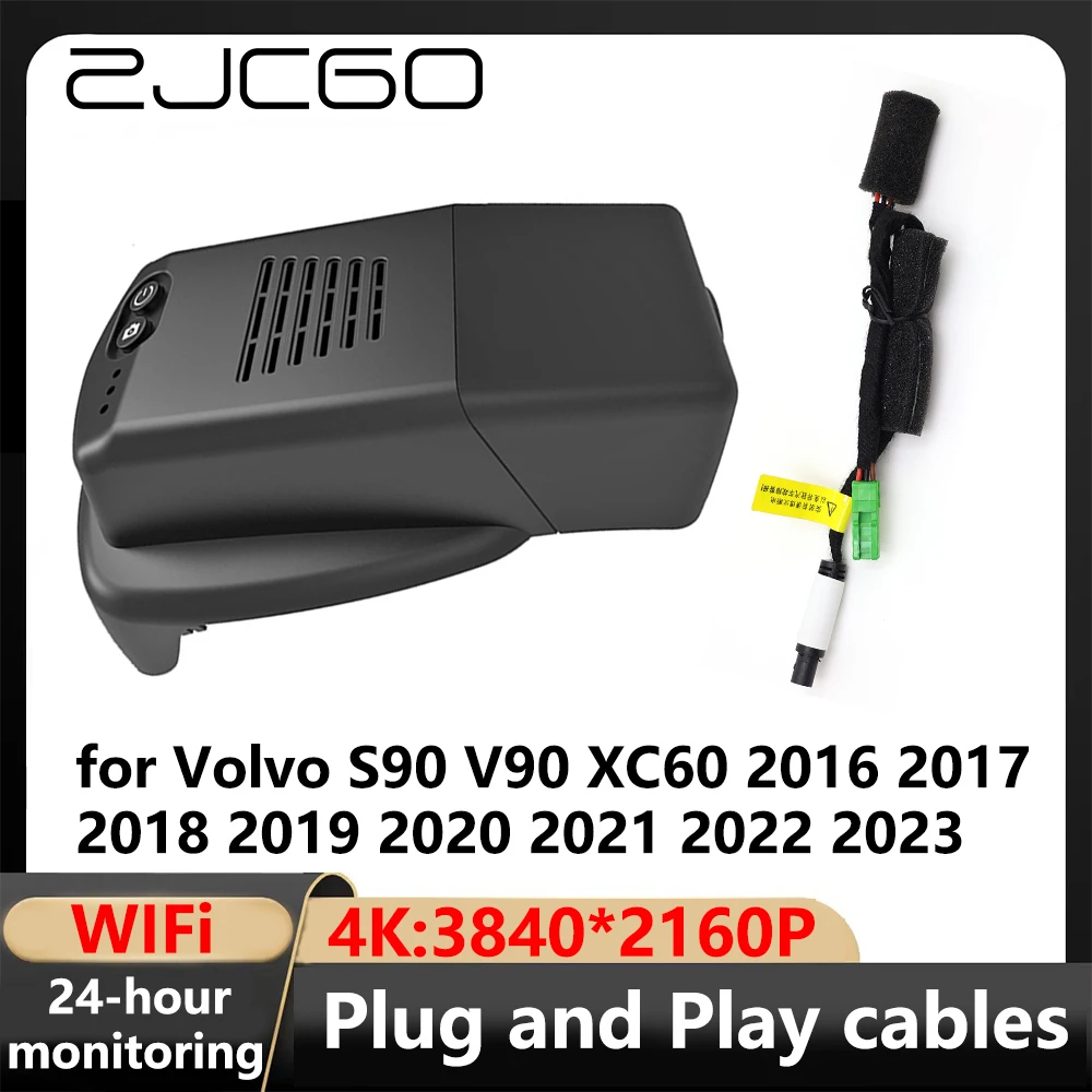 

ZJCGO 4K Wifi 3840*2160 Car DVR Dash Cam Camera Video Recorder for Volvo S90 V90 XC60 2016 2017 2018 2019 2020 2021 2022 2023