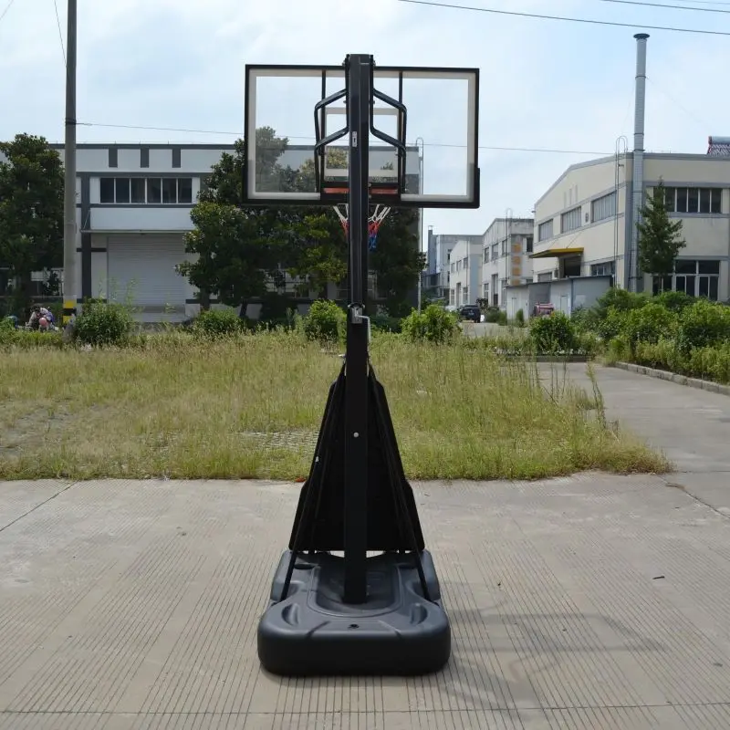 조절 가능한 휴대용 야외 농구대, 강화 유리 백보드 및 림 포함, PC 또는 농구 선수용