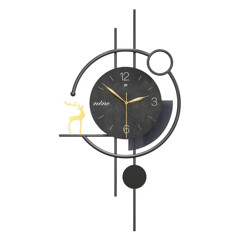Artistic Living Room Wall Clock Modern Light Luxury High-end Home Restaurant Decoration Creative Silent Wall Clock