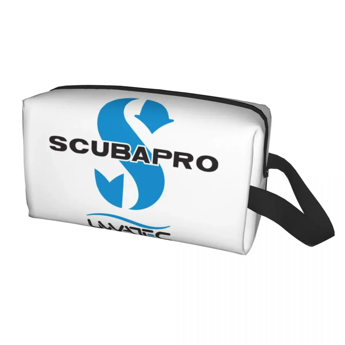 Custom Scubapros Diving Logo Toiletry Bag for Women Makeup Cosmetic Organizer Lady Beauty Storage Dopp Kit Case