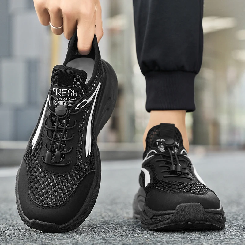 YRZL Summer Sneakers Breathable Mesh Lightweight Running Shoes Non Slip Outdoor Sports Casual Tennis Platform Walking Shoes
