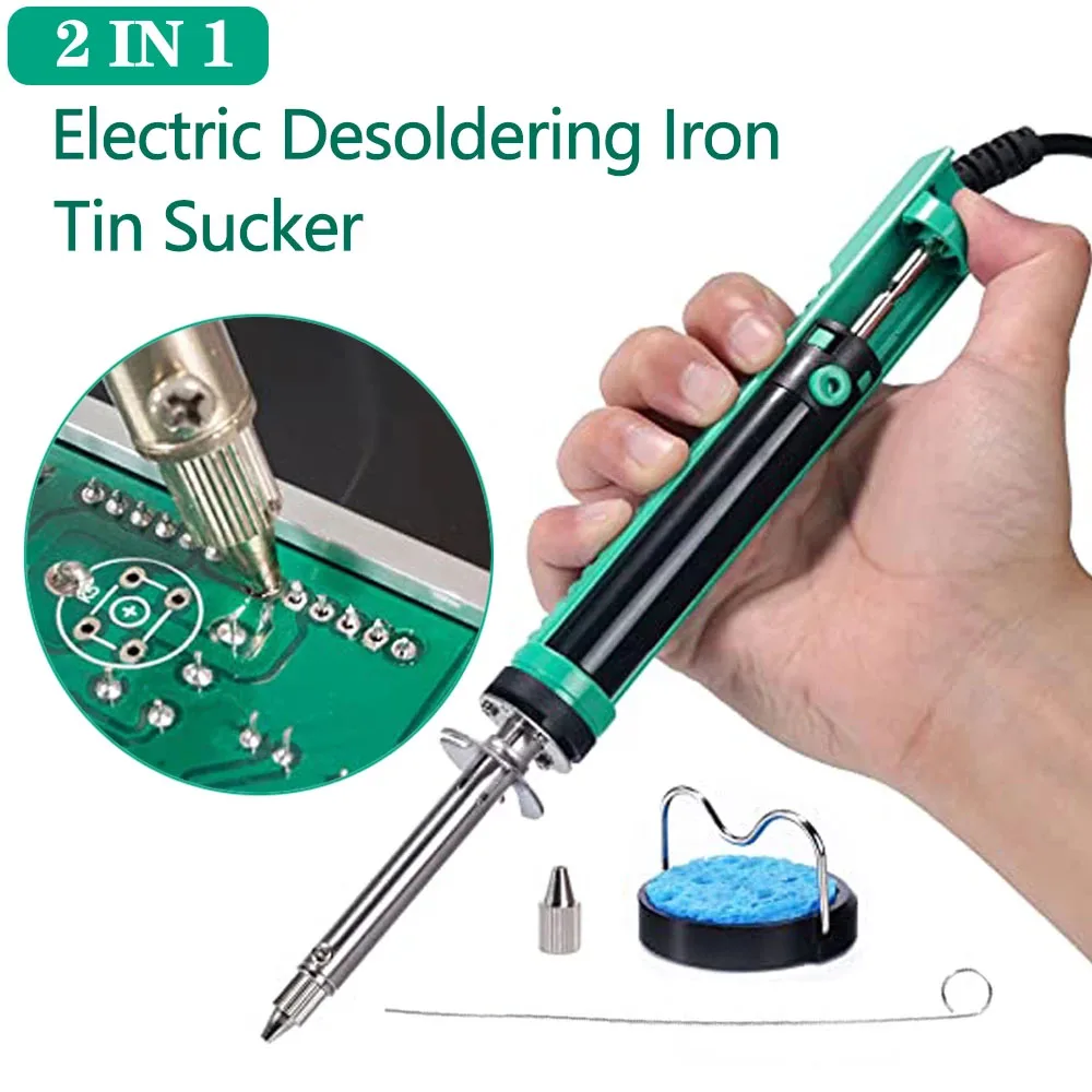 YIHUA 929D-V Tin Sucker Electric Desoldering Iron Solder Sucker Desoldering Pump With Desoldering Nozzles Through-Hole Desolder