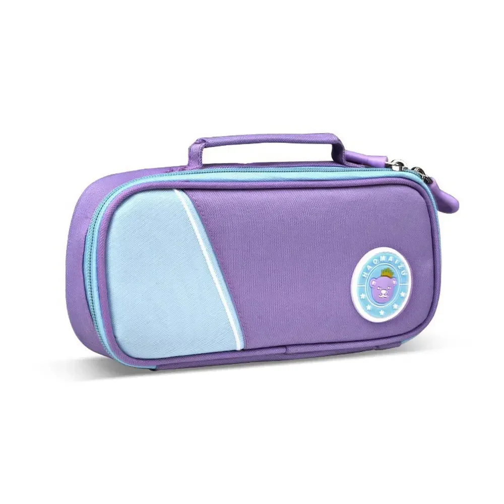 حقيبة أقلام بسيطة مزدوجة بسعة كبيرة لطلاب المدارس الابتدائية ، حافظة أقلام رصاص عصرية لطيفة ، أدوات مكتبية ، أولاد وبنات