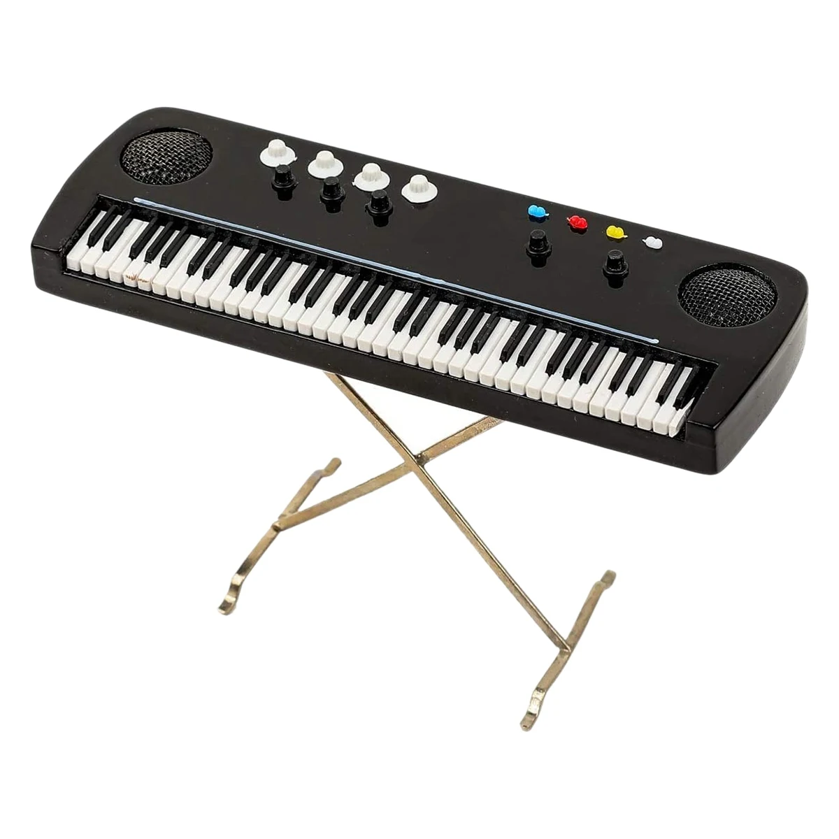 Miniature Electronic Organ Mini Musical Instrument Mini Electronic Keyboard with Case Miniature Dollhouse Model Ornament