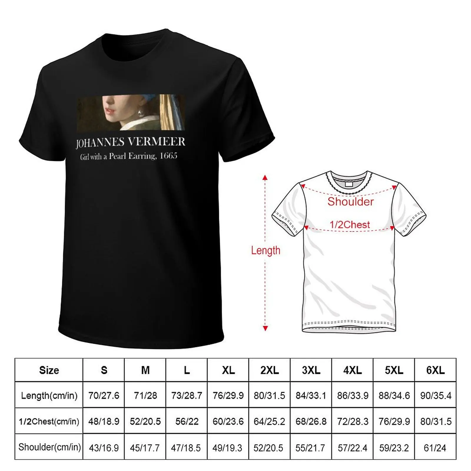 Johannes Vermeer - Girl with a Pearl Earring T-Shirt man t shirt designer T-Shirt