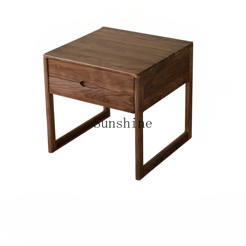 

Sofa solid wood living room side a few small units Nordic square table with drawers household