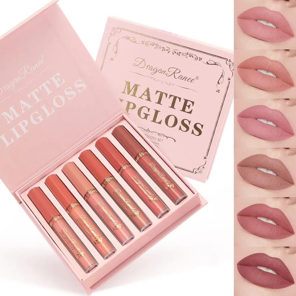 MLSMILE 6 Color Non-Sticky Lip Gloss with Matte and Frosted Finish for Lipstick Application 2025 New Cosmetics Gift