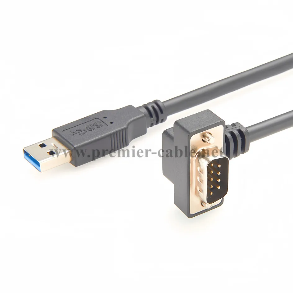 90 Degree Angled USB 2.0 Type A Female to RS232 DB9 male Serial Adapter Cable with ftdi FT232RNL chip Serial Cable with screw