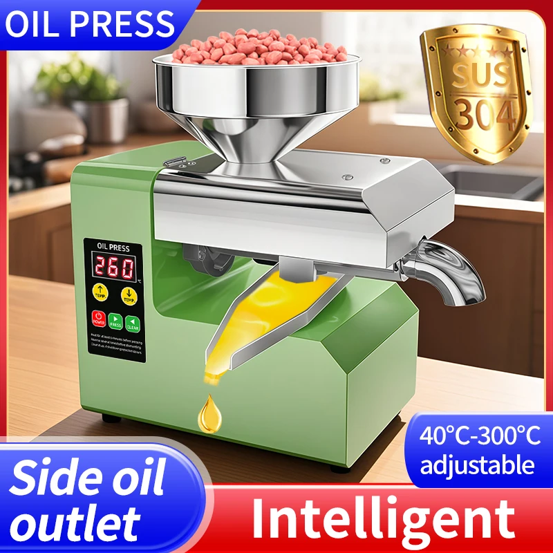 

R6S Smart Oil Press Machine 304 Stainless Steel Oil Press Multi-functional Oil Press High Yield Oil Press for Sesame/Peanut/Coc