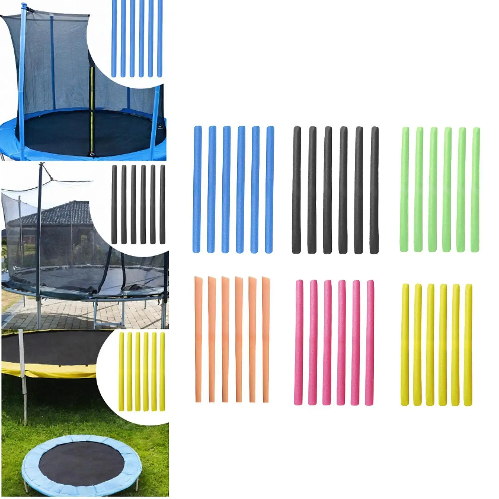 6/12 Pcs Trampoline Pole Foam Sleeves Portable Protector 15.75