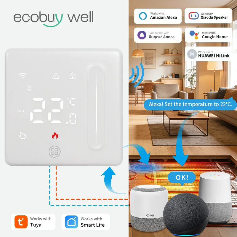 Tuya Wi-Fi Thermostat Smart Fo - Smart Thermostat Heating Floor review and price