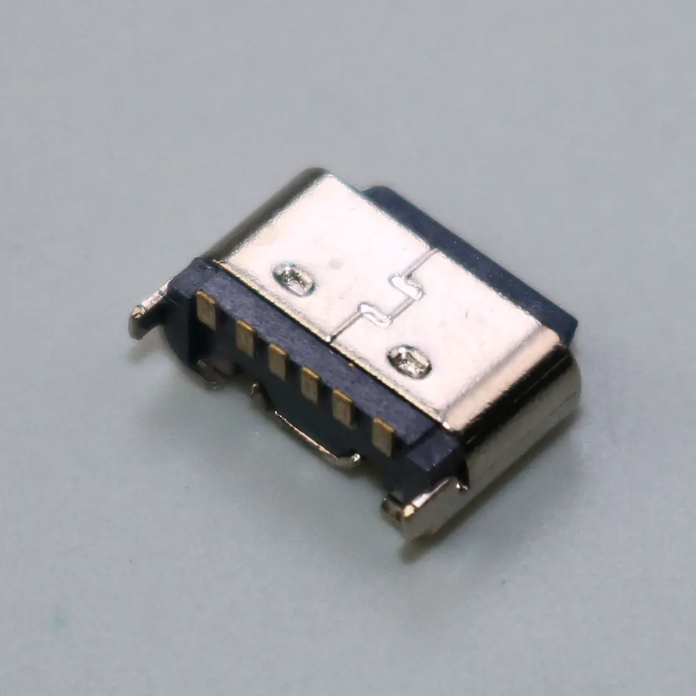 2-50 sztuk rodzaj USB C 3.1 kobiet 6 Pin 3A 5V złącze wtykowe Micro umieszczania SMT do projektowania PCB DIY wysoki prąd ładowania — zdjęcie 6