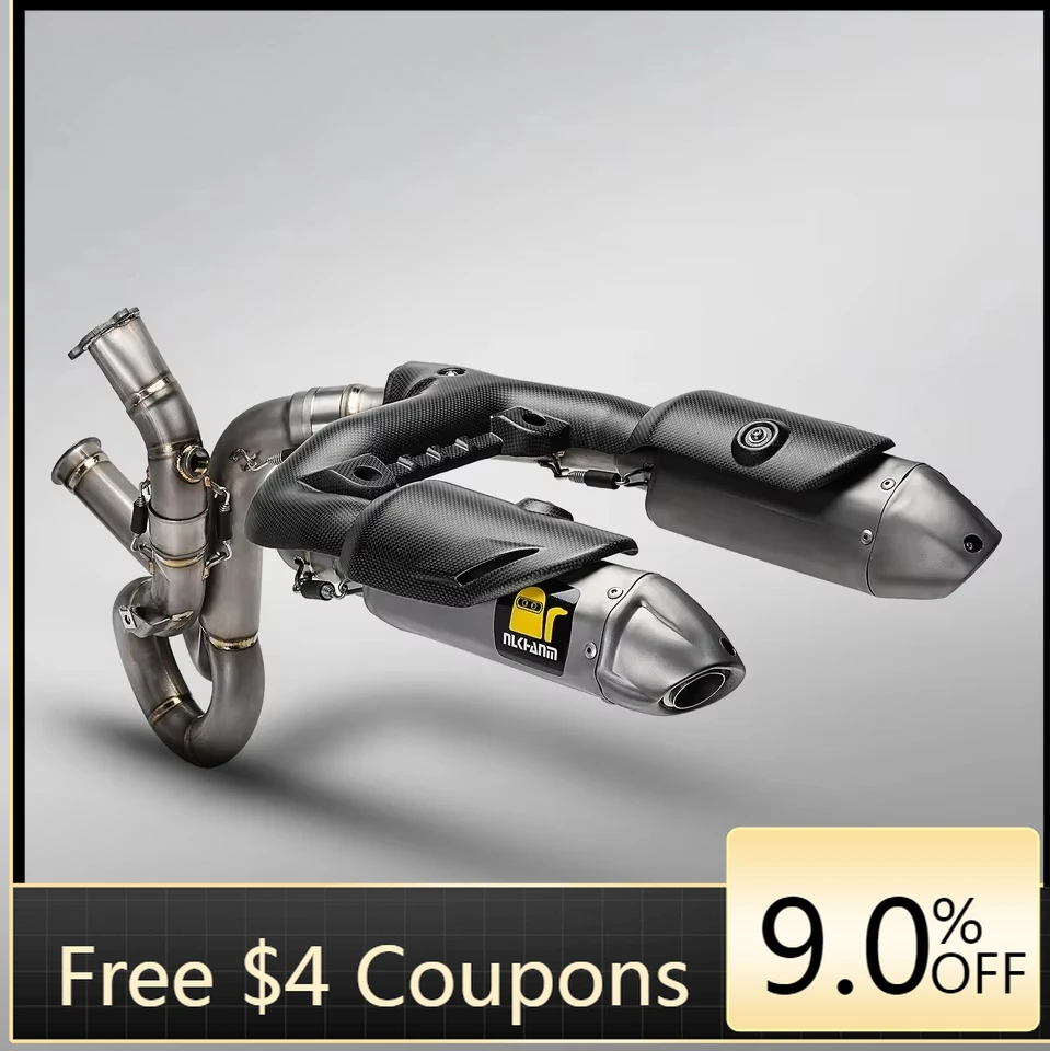 STLF 2025 Panigale V2 V2S StreetFighter Titanium Alloy Motorcycle Exhaust System Modification with Dual AK Muffler New Design