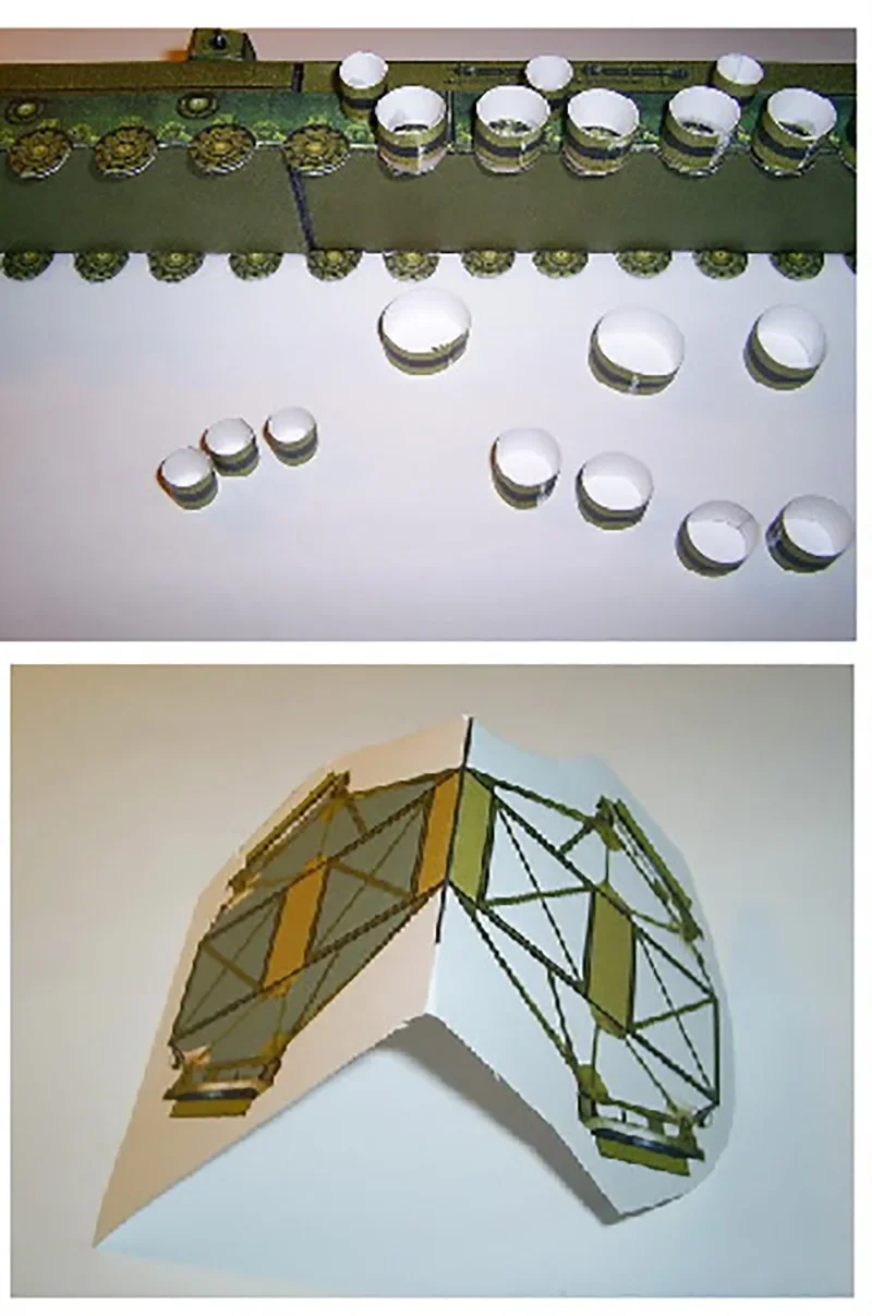 3D 1:50 Union soviétique KV6 char lourd Sculpture réservoir Papercraft fait à la main bricolage géométrique origami modèle papier carte modèle ensemble de construction