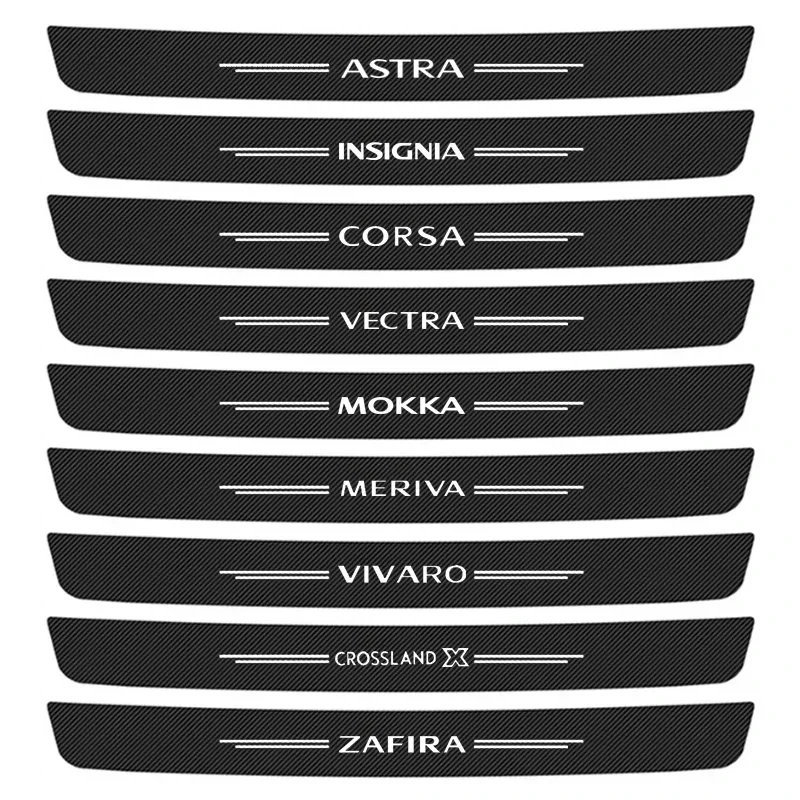 Car Trunk Bumper Guard Door Sill Protector Sticker for Opel Astra Insignia Mokka Corsa Vectra Meriva Crossland X Vivaro Zafire