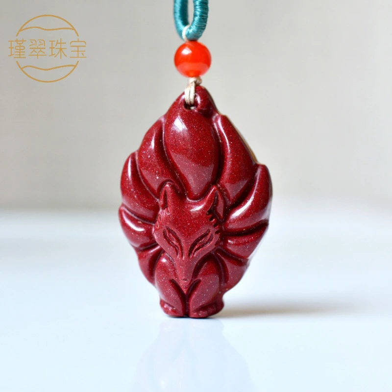 

Natural nine-tailed pendant, fortune- necklace, wealth-attracting amulet, little charm