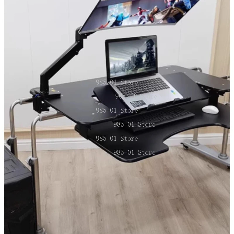 Adjustable Lifting Computer Desk Bed - Notebook Desktop, Bedside Table & Lazy Table with Cockpit - Style Suspension Brackett