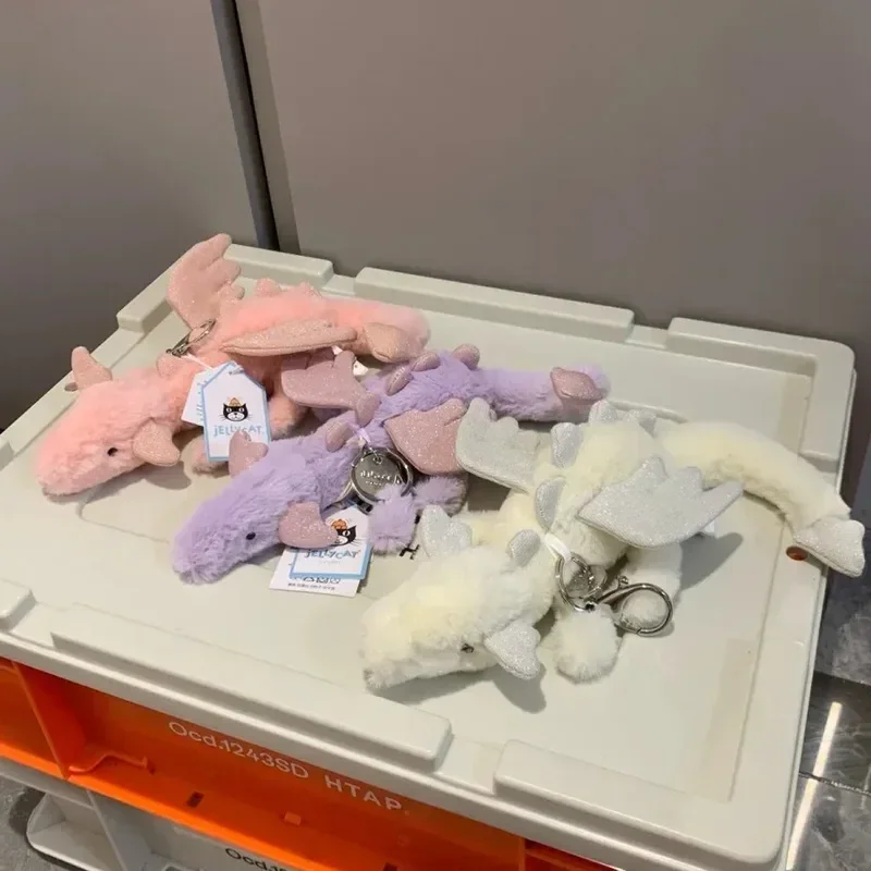 

【IN STOCK】JELLYCAT UK Fun White/Pink/Purple Dragon Bag Pendant With Bag Jellycat Dragon Plush Keychain Birthday Christmas Gift