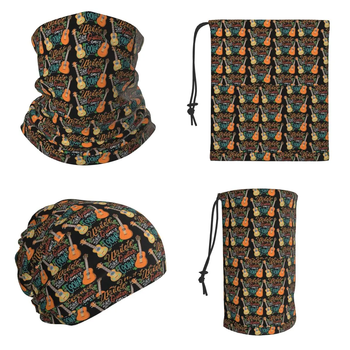 Ukulele Like Guitar Only Cooler Music Musician Bandana Neck Gaiter Printed Wrap Mask Scarf Outdoor Sports Headwear Unisex