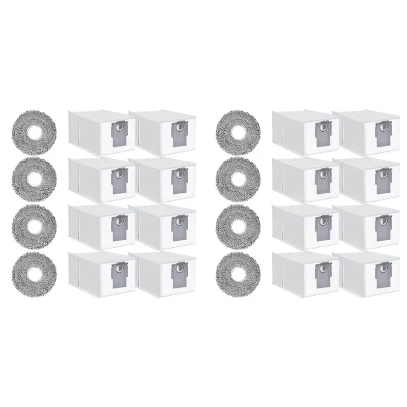 ABMI-2 Set Accessory Set For Roborock Q Revo/Qrevo S/Qrevo Pro/Qrevo Maxv/Qrevo Master, Dust Bags, Mop Pads,