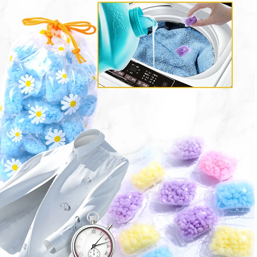 10Bag/Lot Magic Laundry Scent Beads Granule Clean Clothing Increase Aroma Refreshing Supple Water Soluble Aromatherapy Burst New