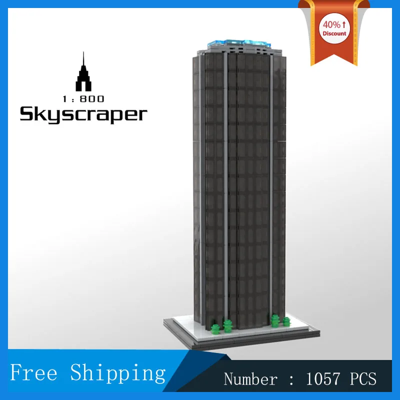 

Tour Montparnasse 1:800 Scale Paris Model Building Blocks MOC City Skyscraper Series Tower Street View Collection Toy Gifts