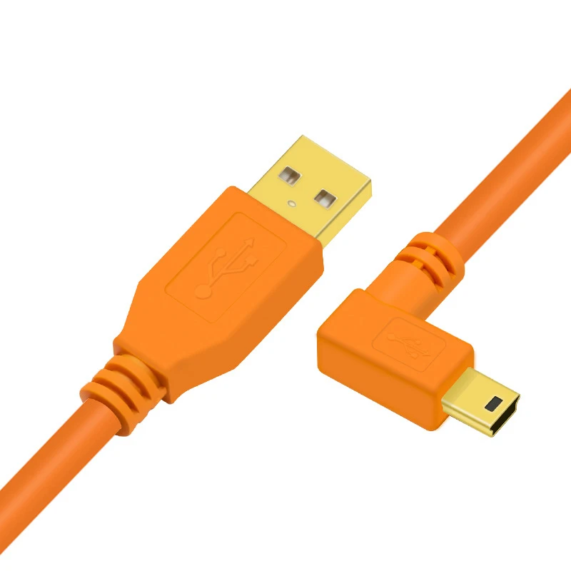 Mini USB cable For Canon 5D3 5D2 6D2 80D 750D For camera connection computer cable shooting cable digital camera cable T Elbow