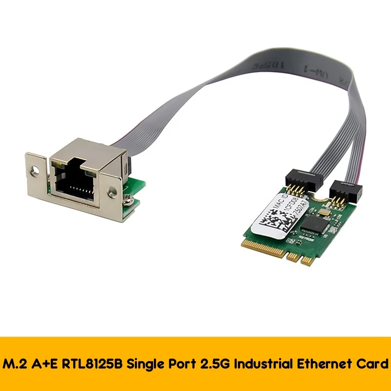 

M.2 A+E KEY 2.5G Ethernet LAN Card RTL8125B Industrial Control Network Card PCI Express Network Adapter